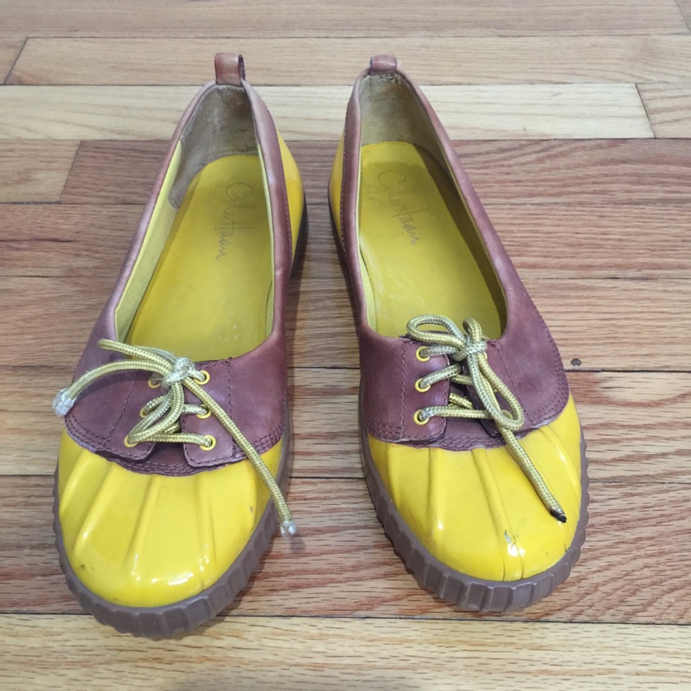 Cole Haan Nike air yellow flats size 7 1/2B